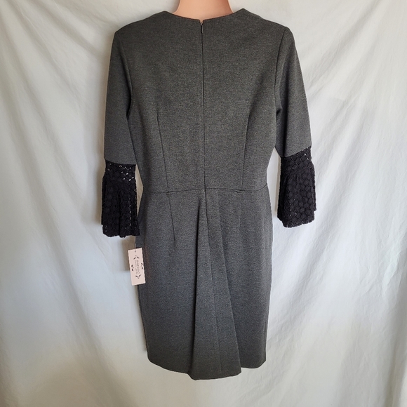 NWT Nanette Lepore Charcoal Zip Dress - Picture 3 of 7